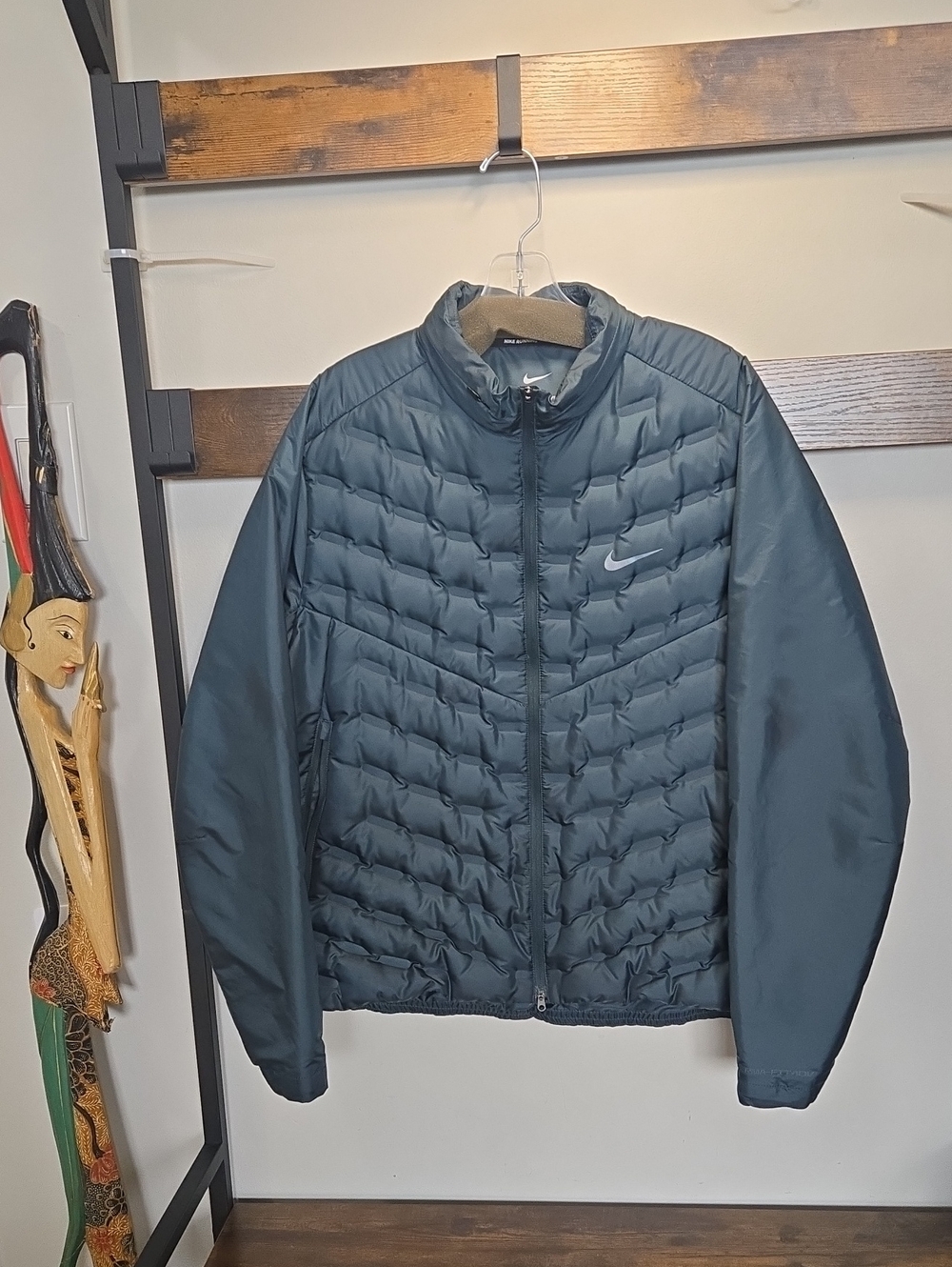Nike Men's Teal Quilted Puffer Jacket
